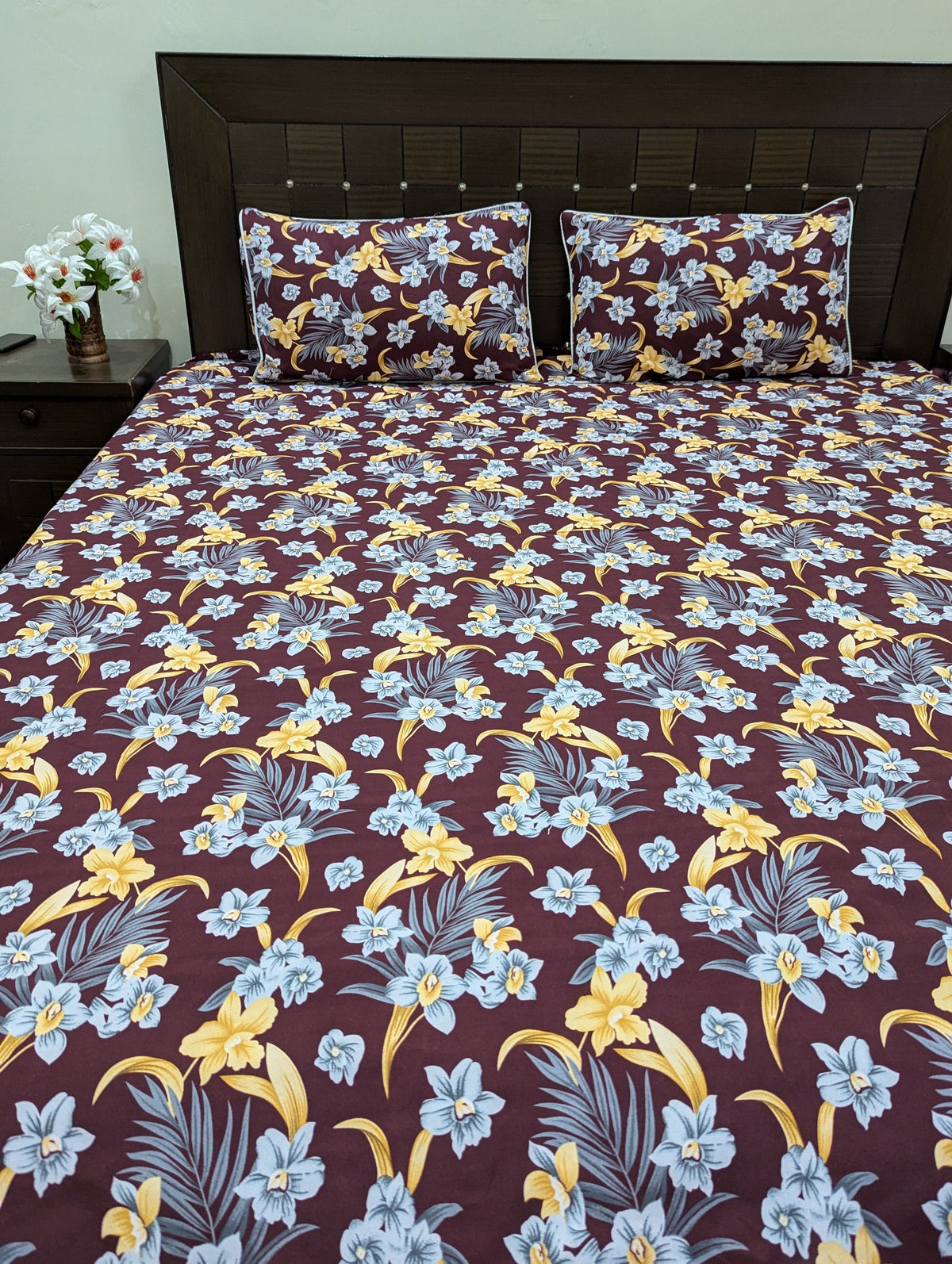 Crystal Cotton Bedsheet with 2 pillow covers