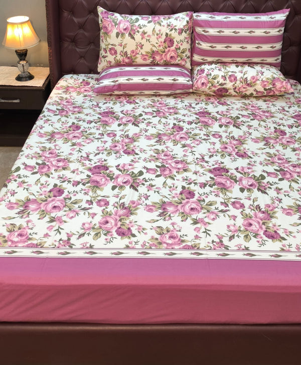 5 Pieces Pure Cotton Bedsheet