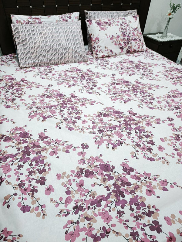 5 Pieces Pure Cotton Bedsheet