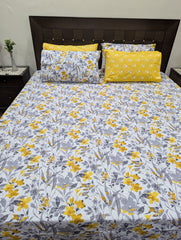 5 Pieces Pure Cotton Bedsheet