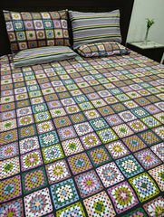 5 Pieces Pure Cotton Bedsheet