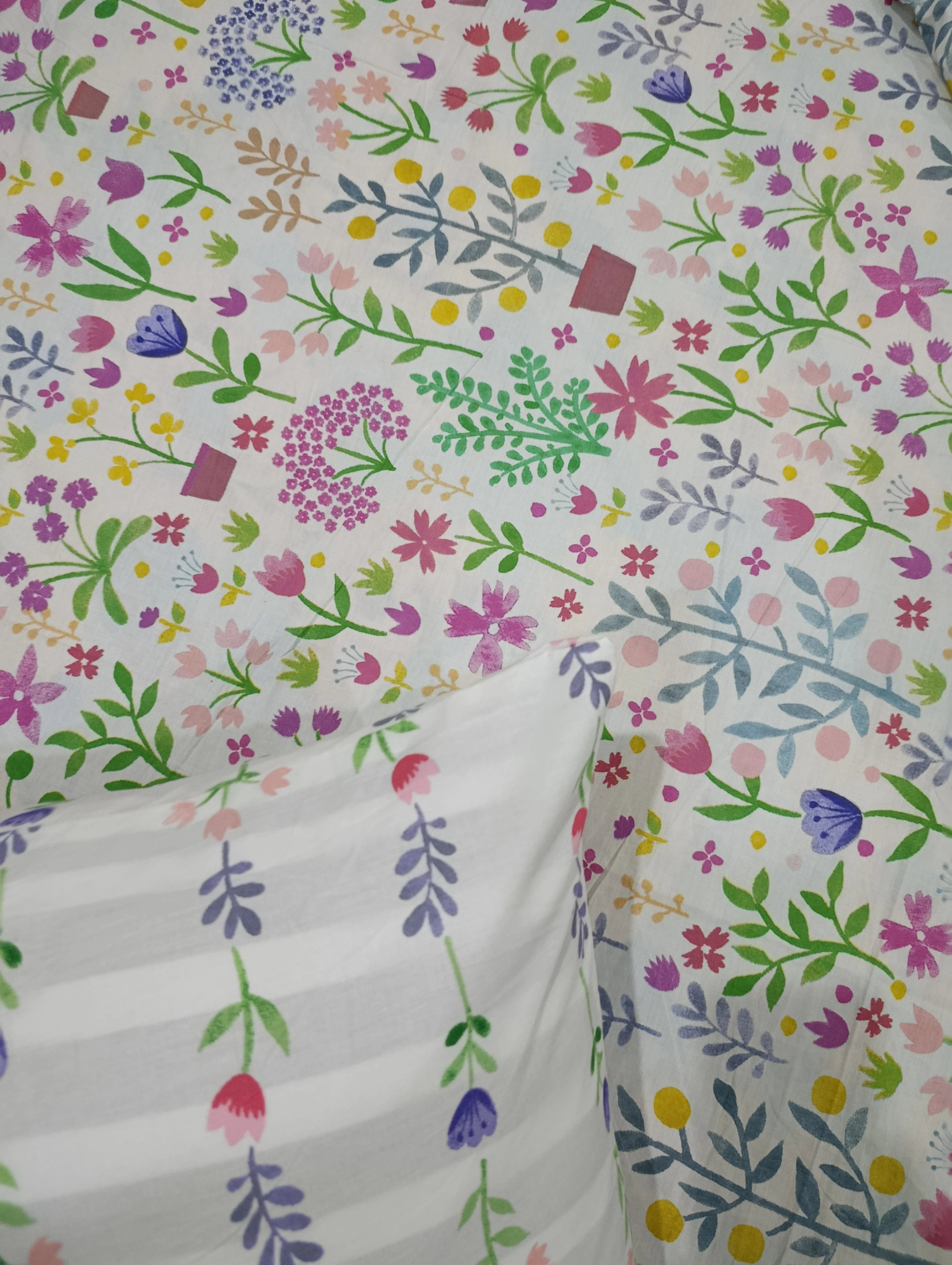 3 Pieces Pure cotton Bedsheet