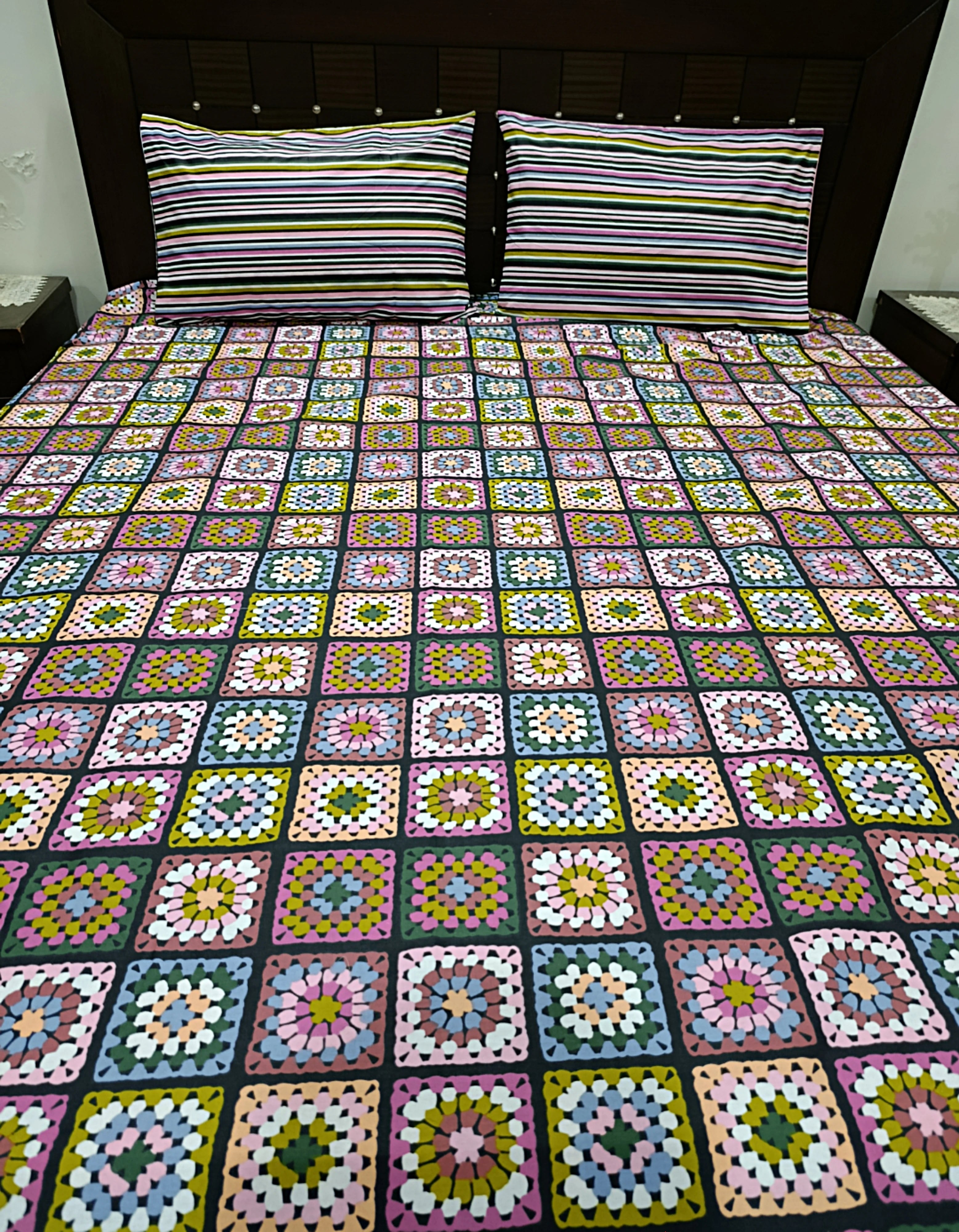 5 Pieces Pure Cotton Bedsheet