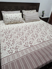 5 Pieces Pure Cotton Bedsheet