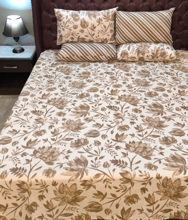 5 Pieces Pure Cotton Bedsheet