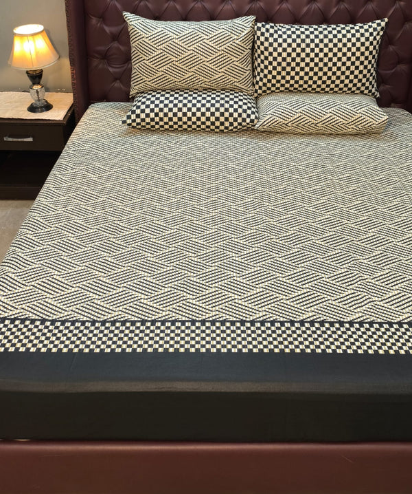 5 Pieces Pure Cotton Bedsheet