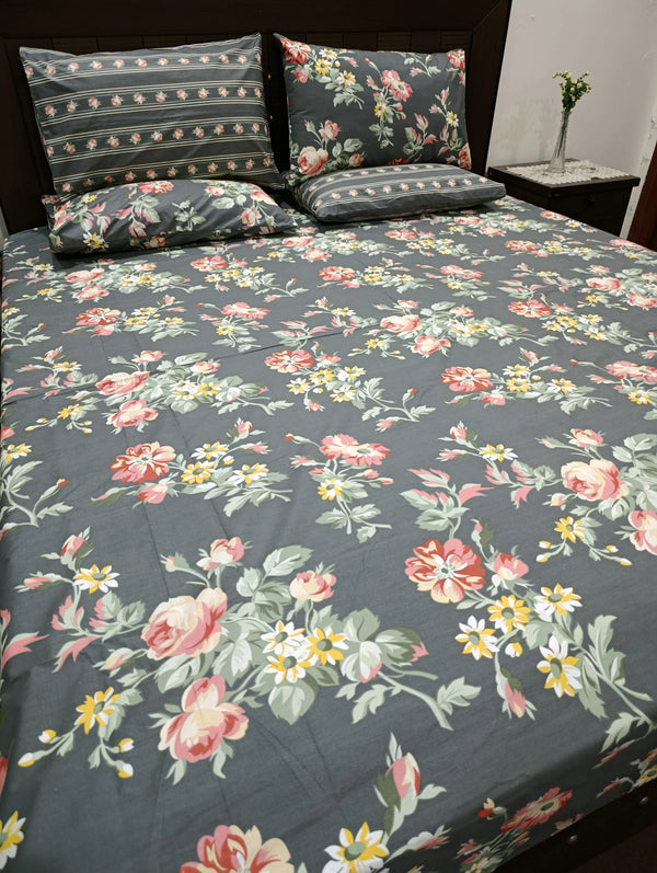 5 Pieces Pure Cotton Bedsheet
