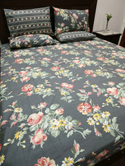 5 Pieces Pure Cotton Bedsheet