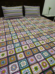 3 Pieces Pure cotton Bedsheet