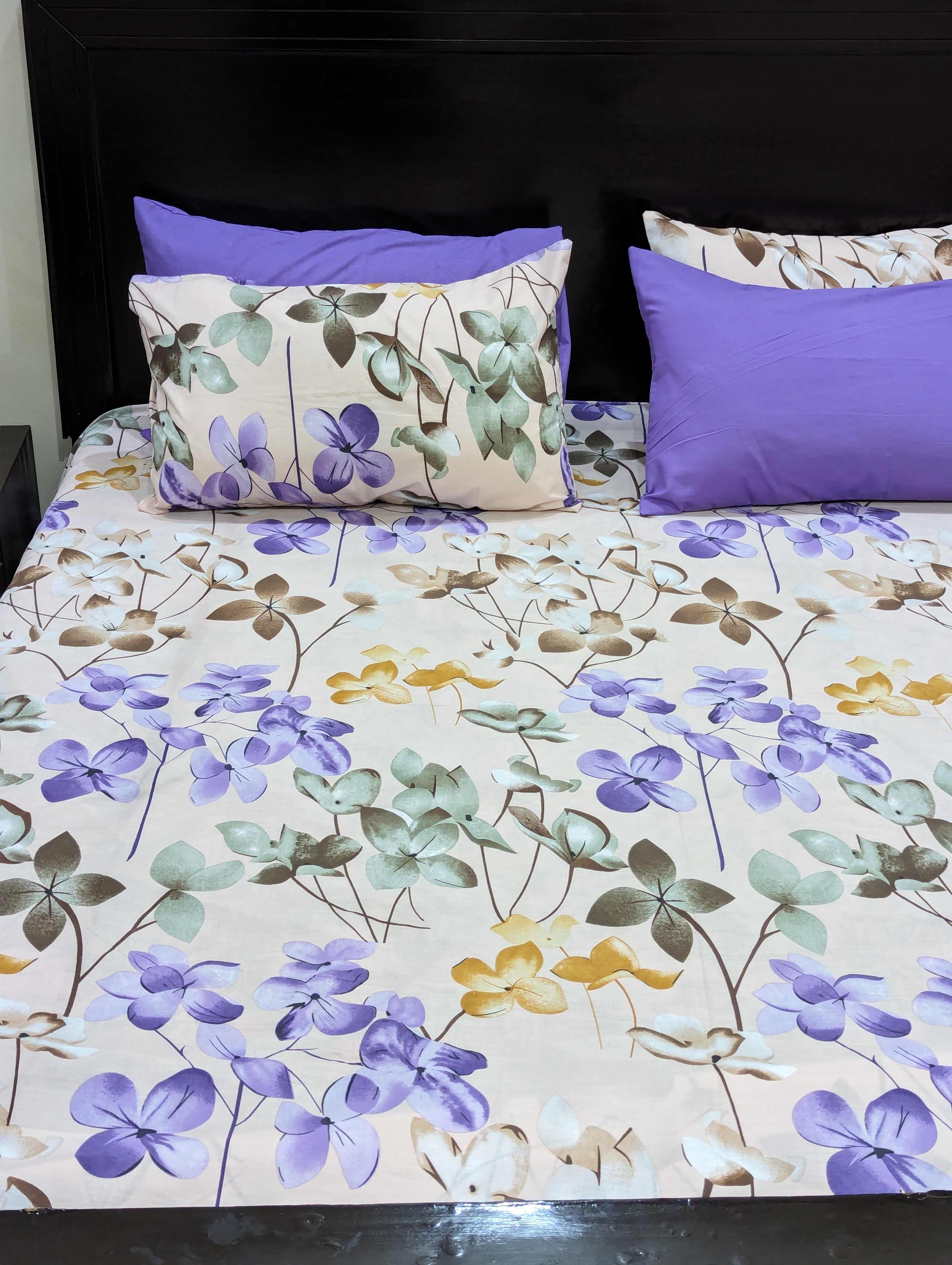 5 Pieces Pure Cotton Bedsheet