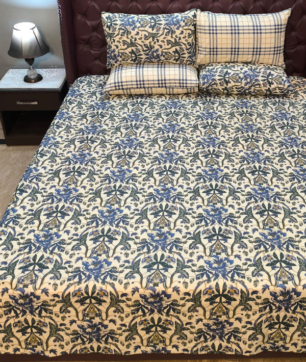 5 Pieces Pure Cotton Bedsheet
