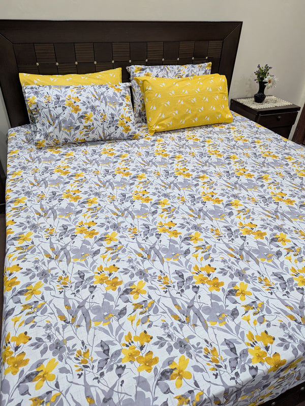 5 Pieces Pure Cotton Bedsheet