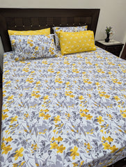5 Pieces Pure Cotton Bedsheet