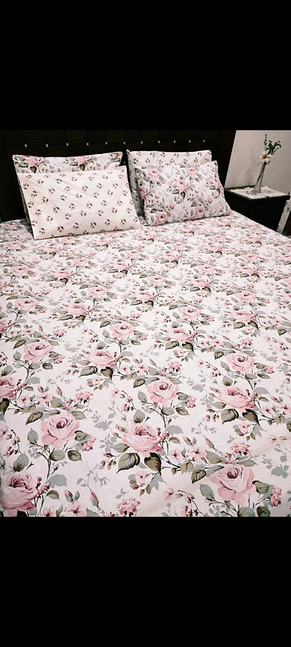 5 Pieces Pure Cotton Bedsheet