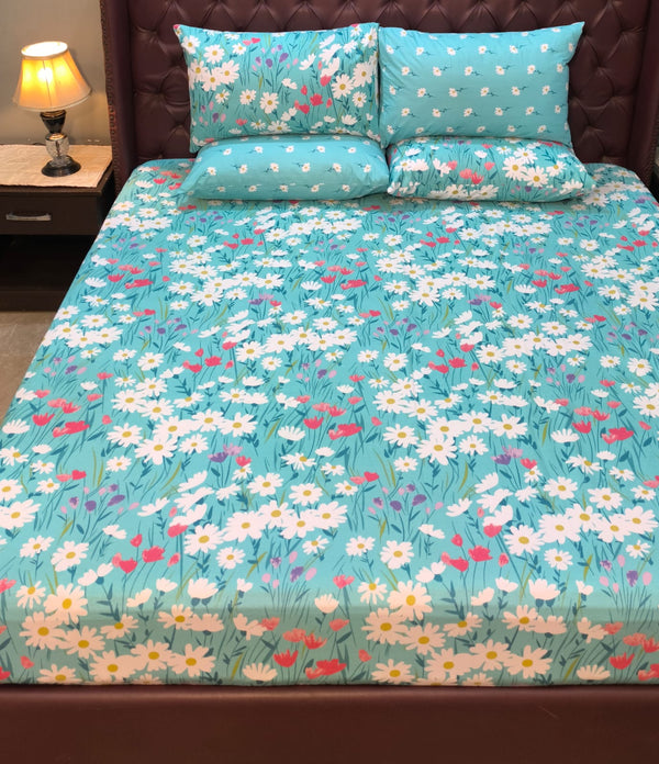 5 Pieces Pure Cotton Bedsheet