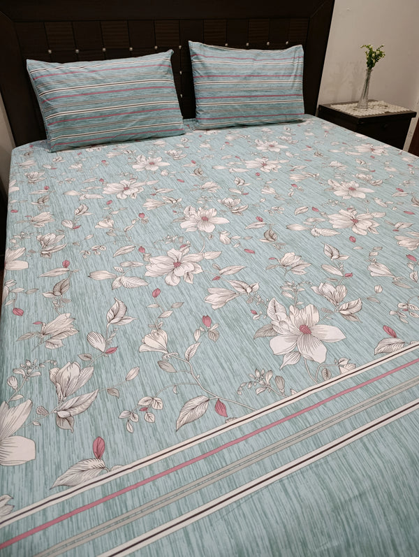 3 Pieces Pure cotton Bedsheet