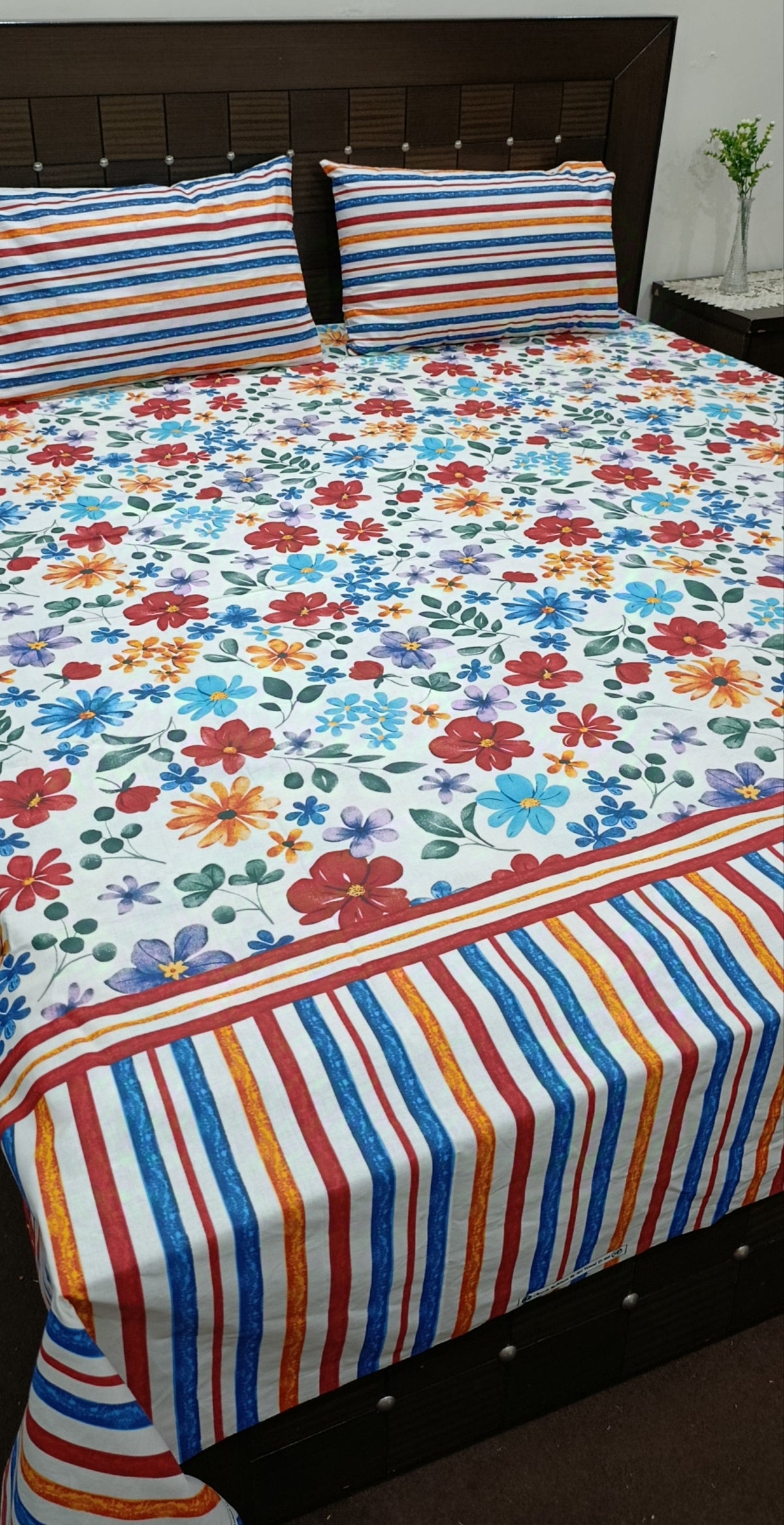 5 Pieces Pure Cotton Bedsheet