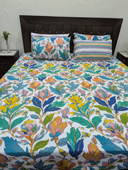 5 Pieces Pure Cotton Bedsheet