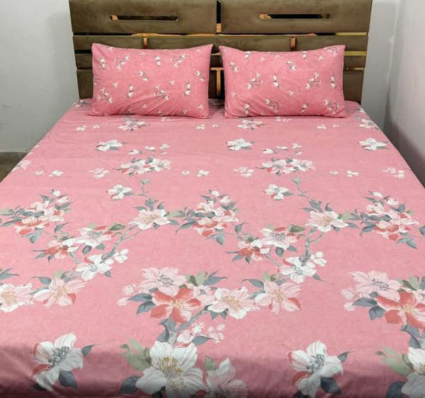 3 Pieces Pure cotton Bedsheet