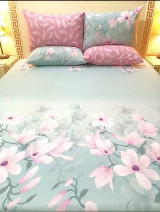 5 Pieces Pure Cotton Bedsheet