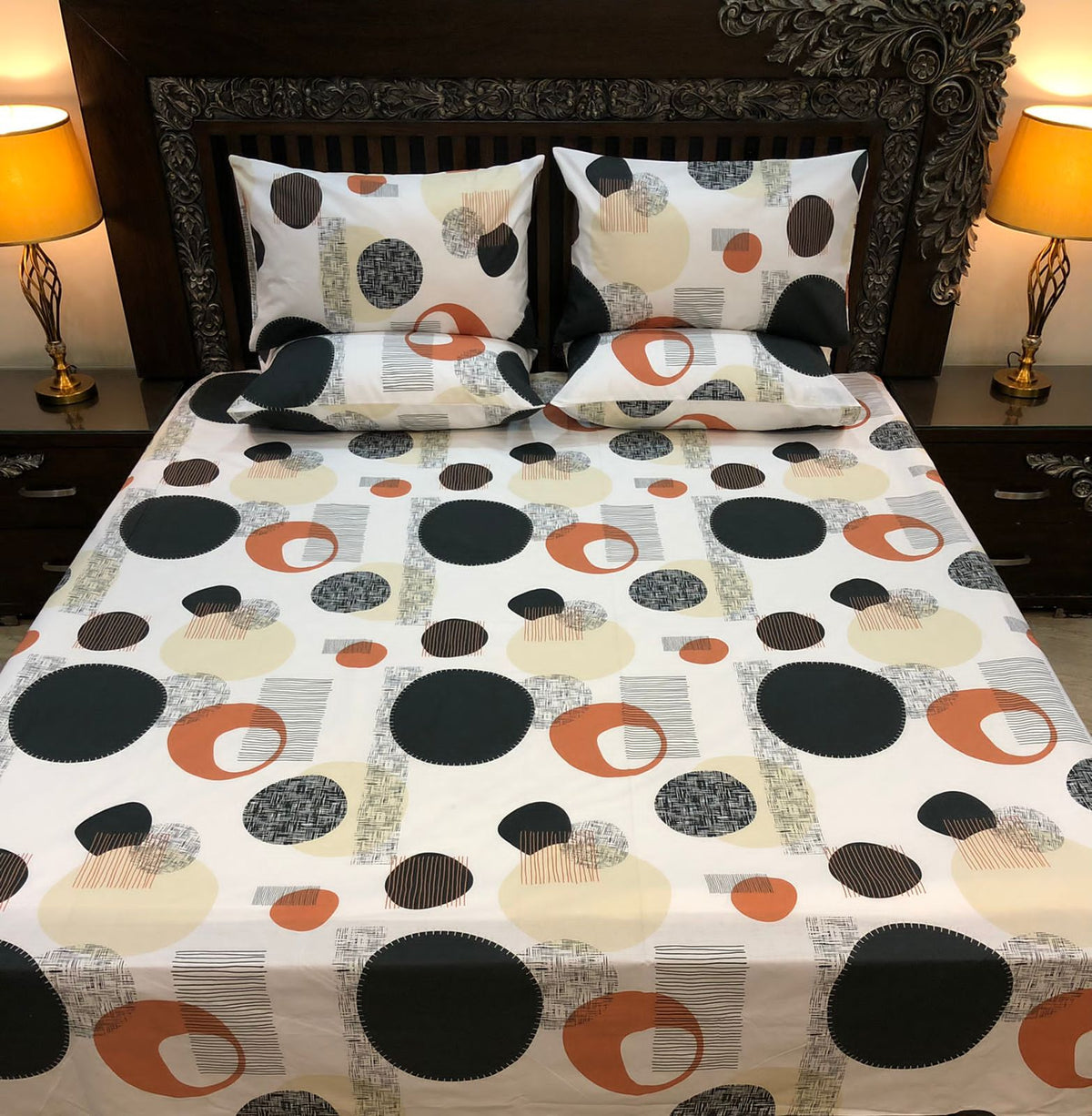 5 Pieces Pure Cotton Bedsheet